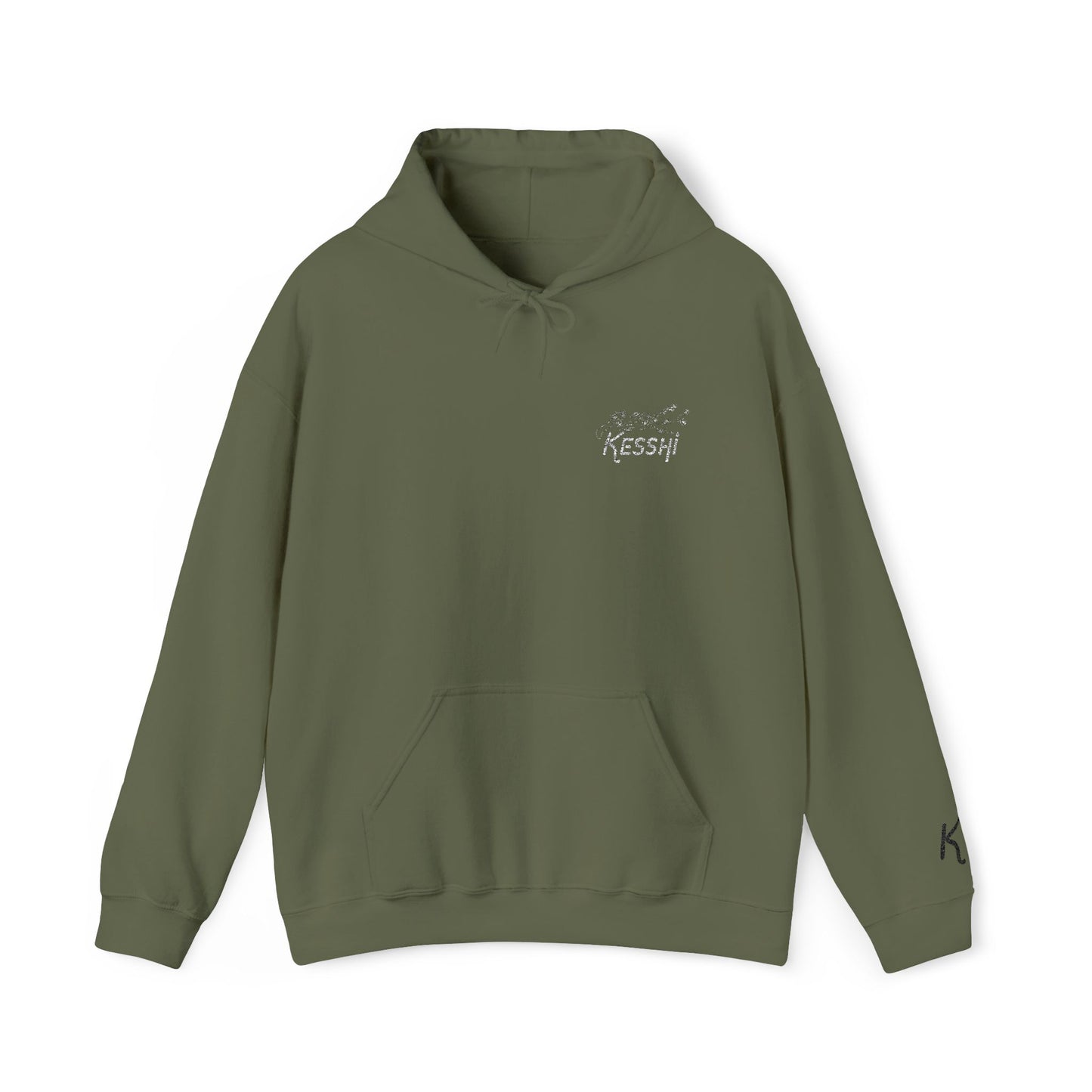 Kesshi Cherry Blossom Embroidered Hoodie Dark | 'K' Wrist Accent | Sweatshirt