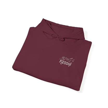 Kesshi Cherry Blossom Embroidered Hoodie Dark | 'K' Wrist Accent | Sweatshirt