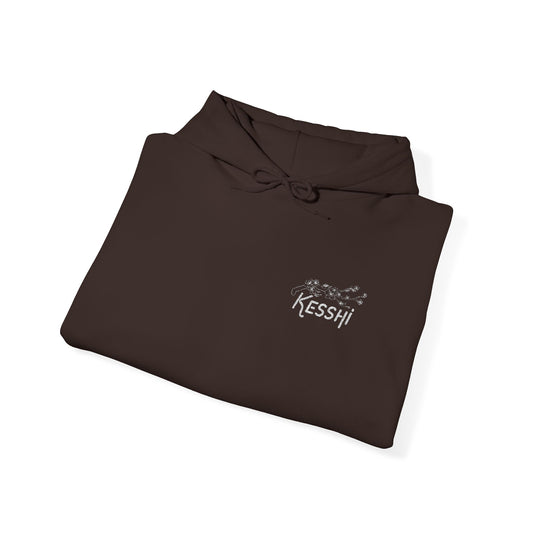 Kesshi Cherry Blossom Embroidered Hoodie Dark | 'K' Wrist Accent | Sweatshirt