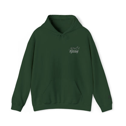 Kesshi Cherry Blossom Embroidered Hoodie Dark | 'K' Wrist Accent | Sweatshirt