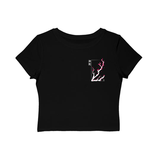 Osaka Castle Park Sakura Baby Tee | Cherry Blossom Graphic Woman's Baby Tee