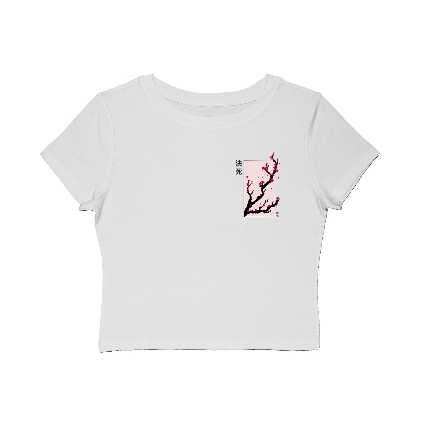 Cherry Blossom Temple Outline Baby Tee