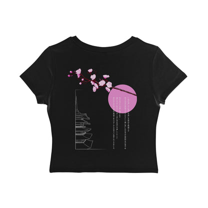 Cherry Blossom Temple Outline Baby Tee