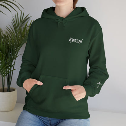 Embroidered Kesshi Logo Hoodie Dark | 'K' Wrist Accent | Sweatshirt