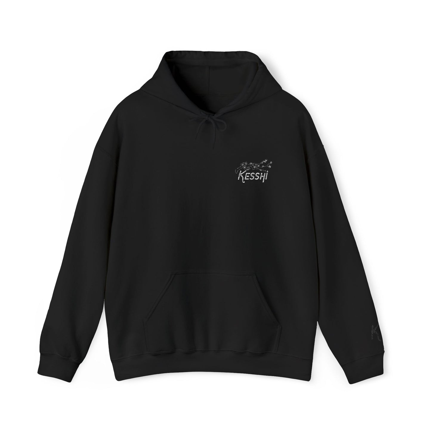 Kesshi Cherry Blossom Embroidered Hoodie Dark | 'K' Wrist Accent | Sweatshirt