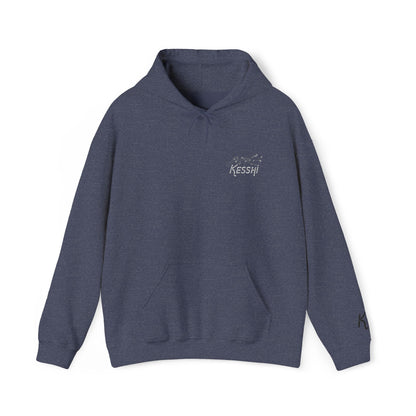 Kesshi Cherry Blossom Embroidered Hoodie Dark | 'K' Wrist Accent | Sweatshirt