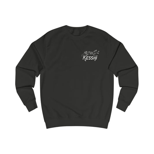 Black sweatshirt with 'Kesshi' logo on a white background