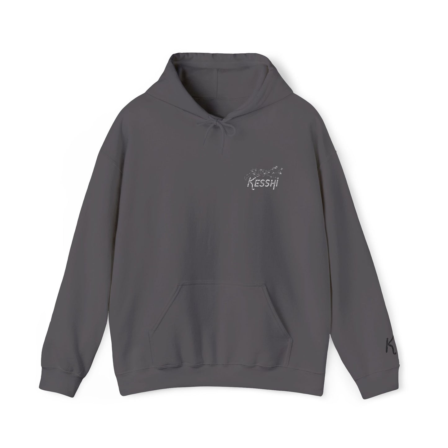 Kesshi Cherry Blossom Embroidered Hoodie Dark | 'K' Wrist Accent | Sweatshirt