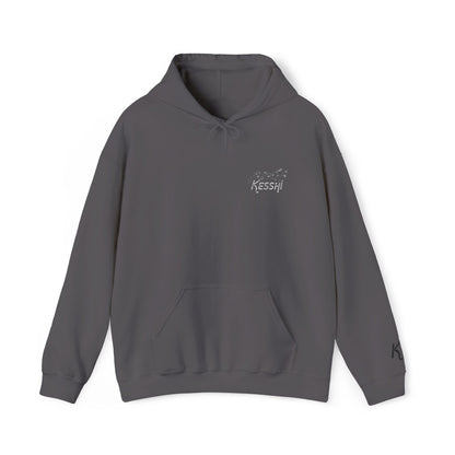 Kesshi Cherry Blossom Embroidered Hoodie Dark | 'K' Wrist Accent | Sweatshirt